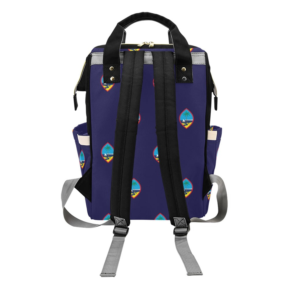 Guam Flag Multi-Function Baby Diaper Backpack Bag