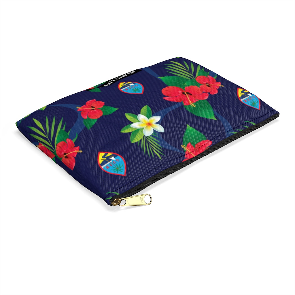 Guam Flag Flowers Accessories Carry All Pouch
