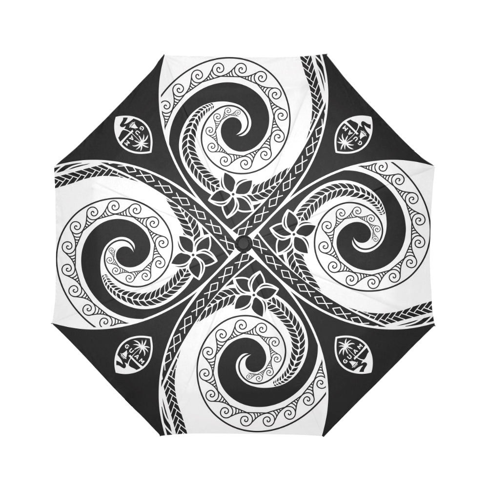 Tribal Guam Seal Automatic Folding Umbrella