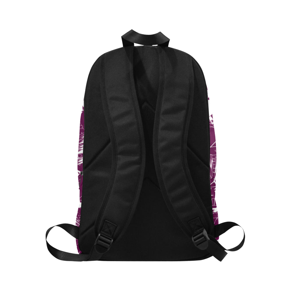 Guam Purple Floral Laptop Backpack