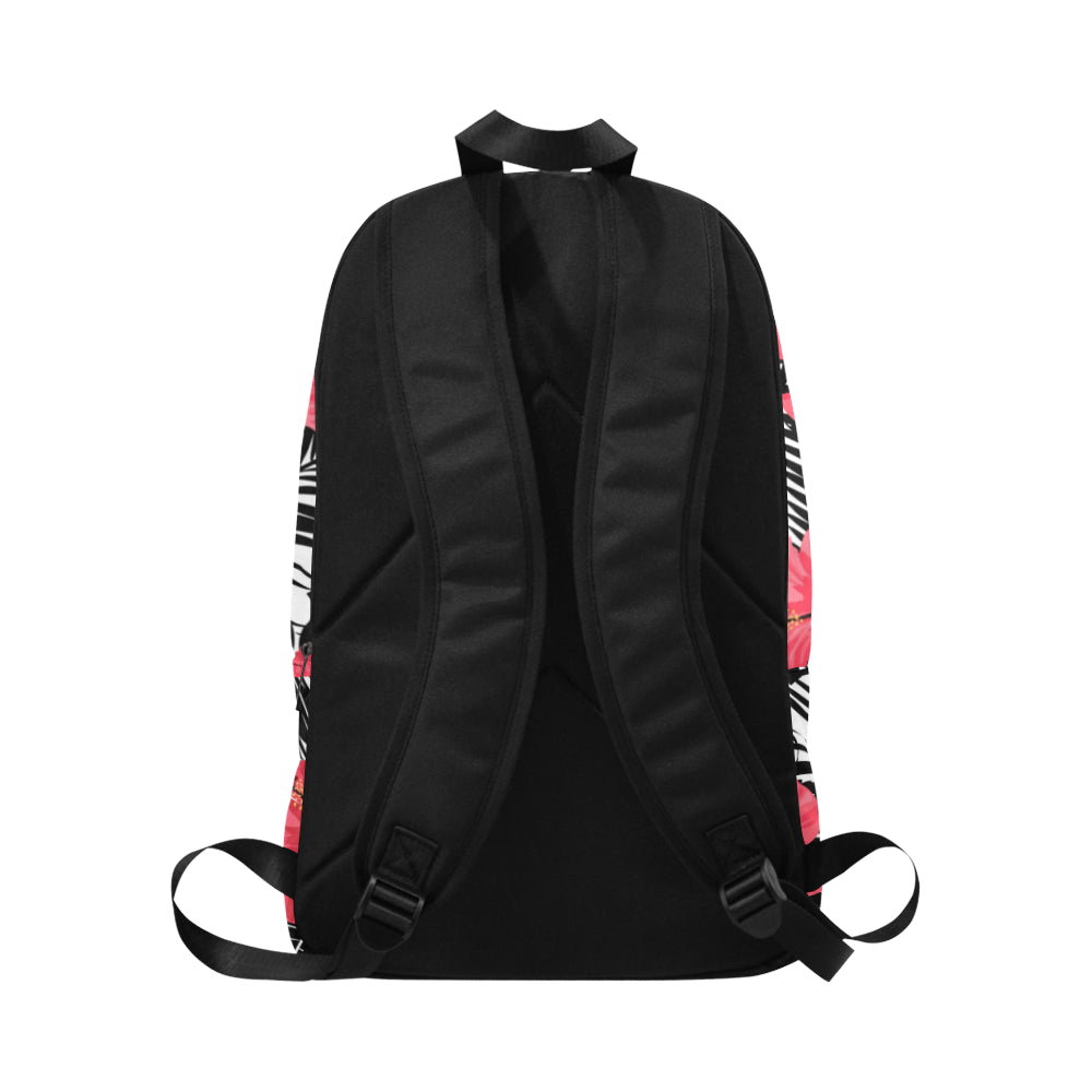 Guam Pink Black Hibiscus Leaves Laptop Backpack
