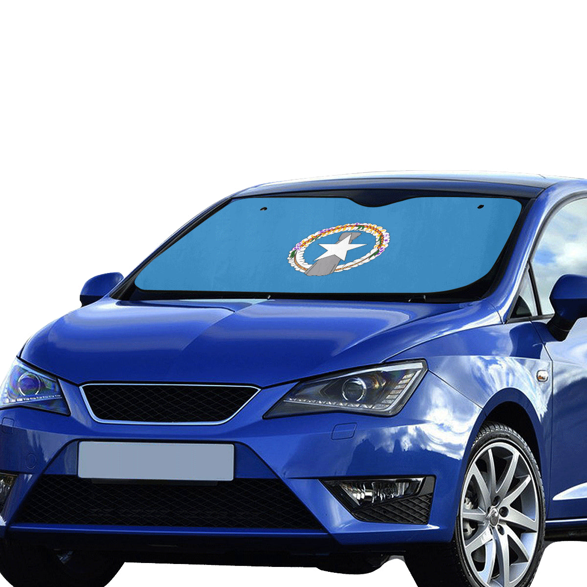 CNMI Seal Saipan Tinian Rota Car Sun Shade