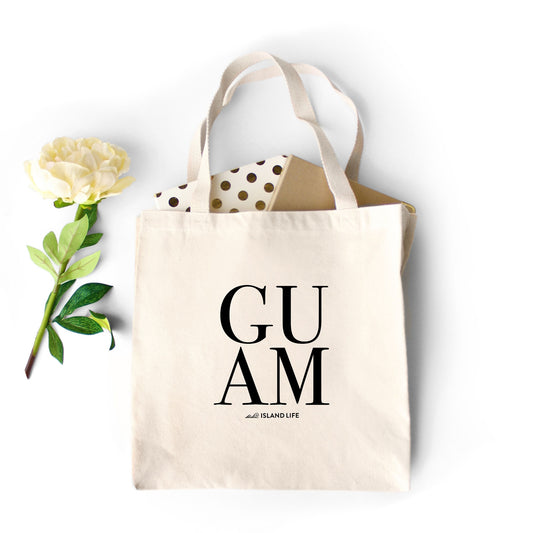 Guam Text Heavyweight Tote Bag