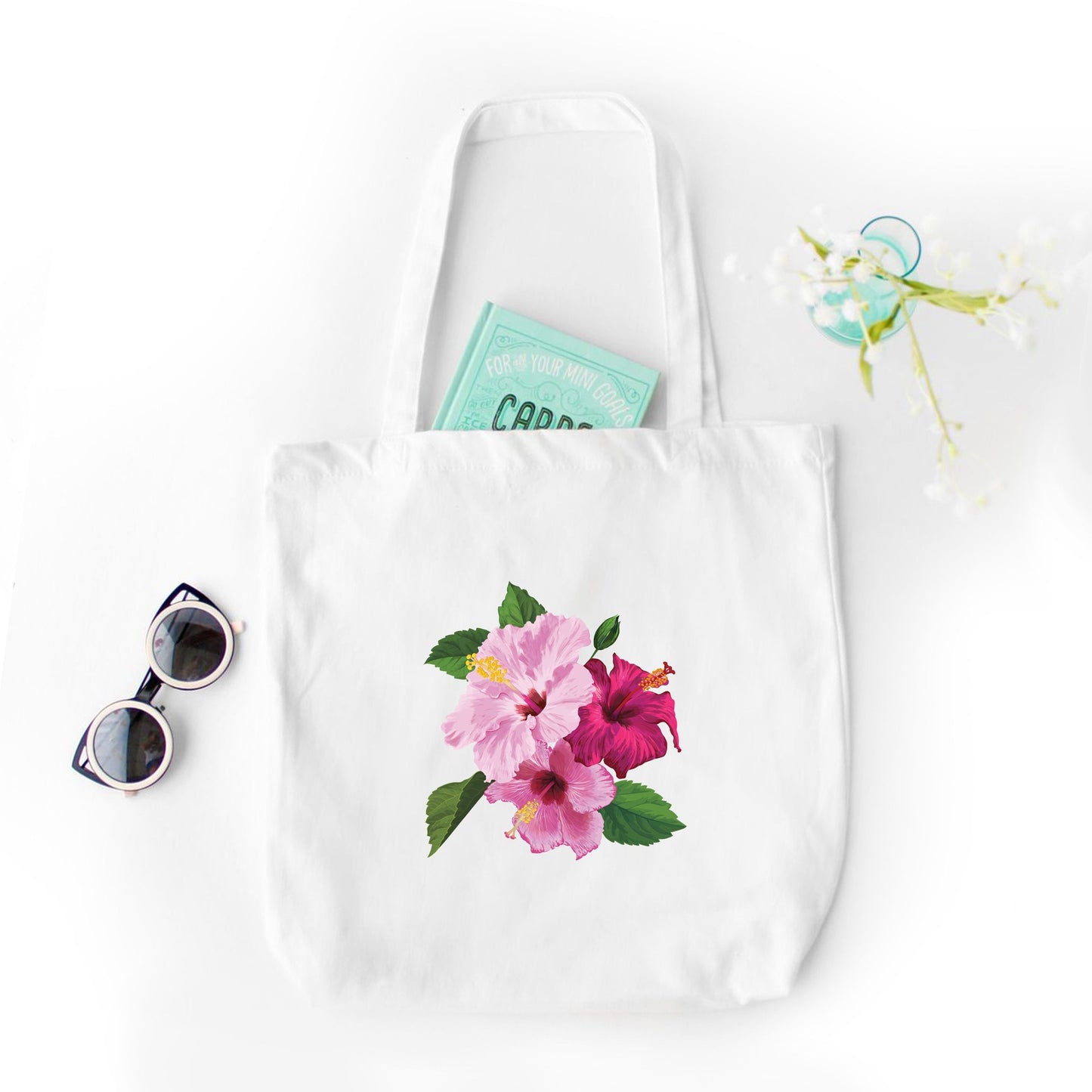 Fuchsia Hibiscus Guam CNMI Heavyweight Tote Bag