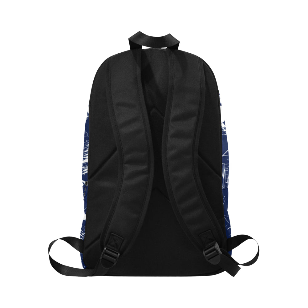 Guam Blue Floral Laptop Backpack