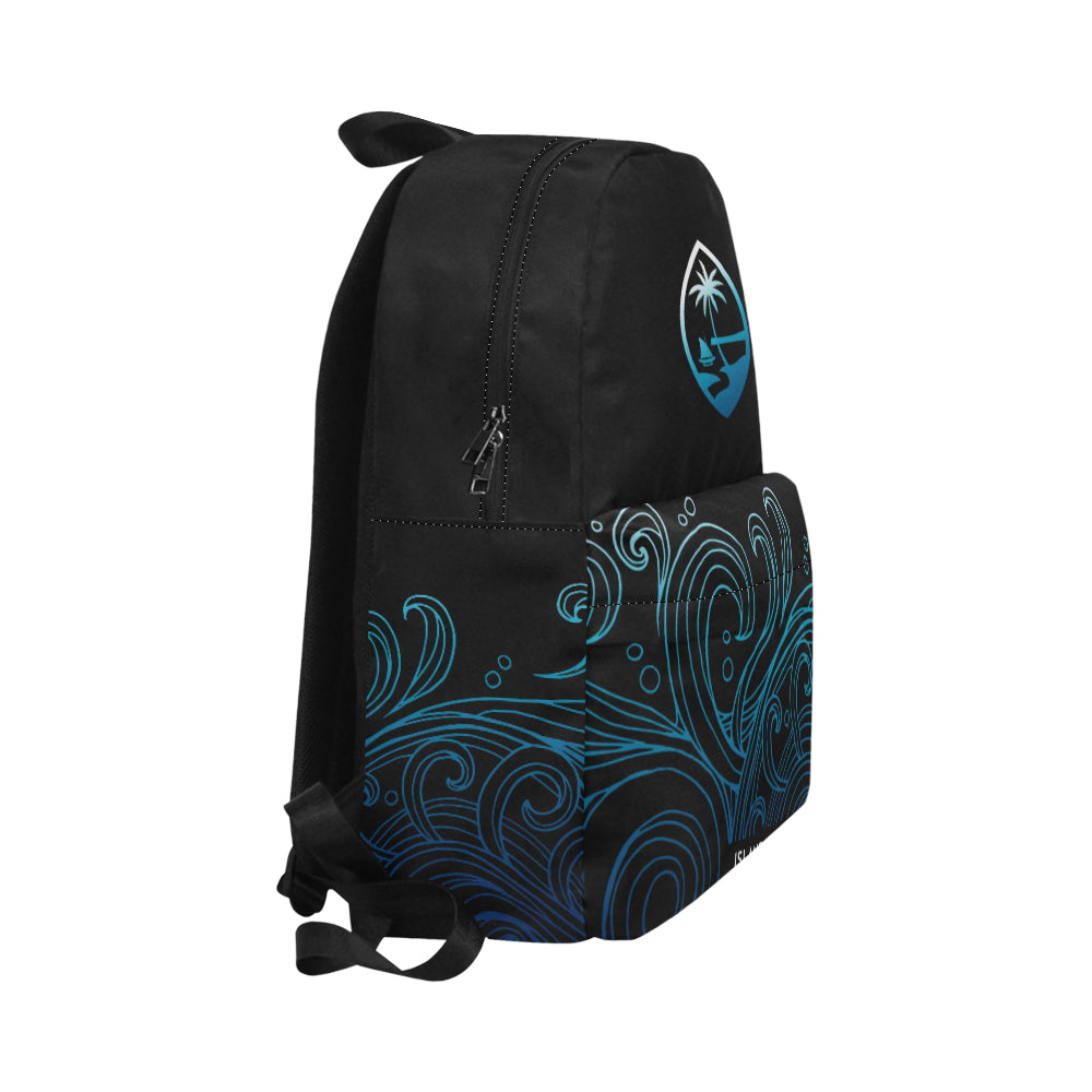 Guam Seal Black Ombre Waves Unisex Classic Backpack