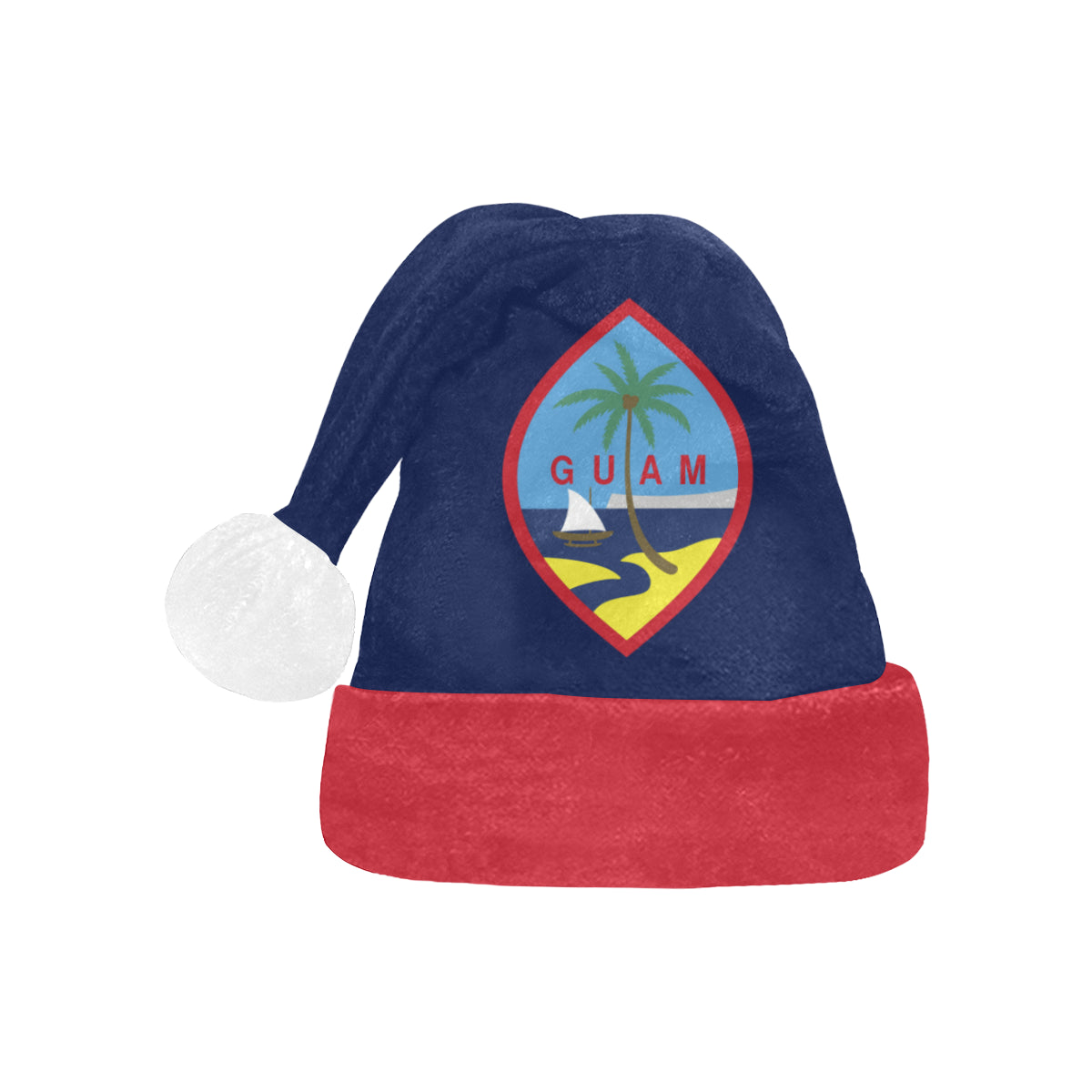 Guam Flag Christmas Santa Hat