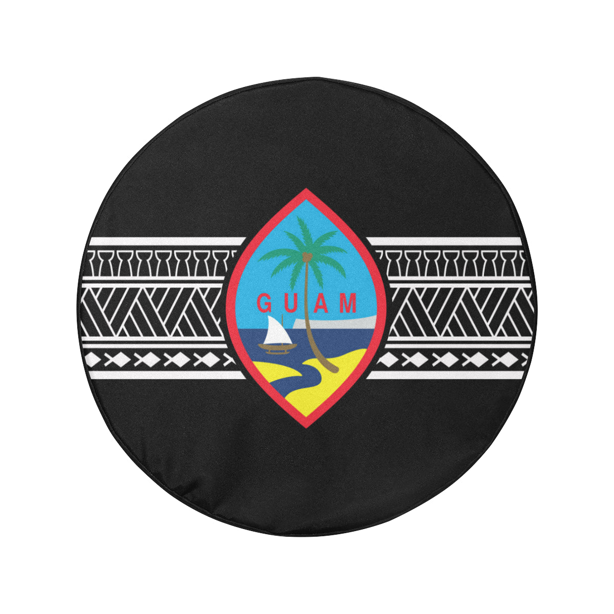 Guam Tribal Jeep Spare Tire Cover