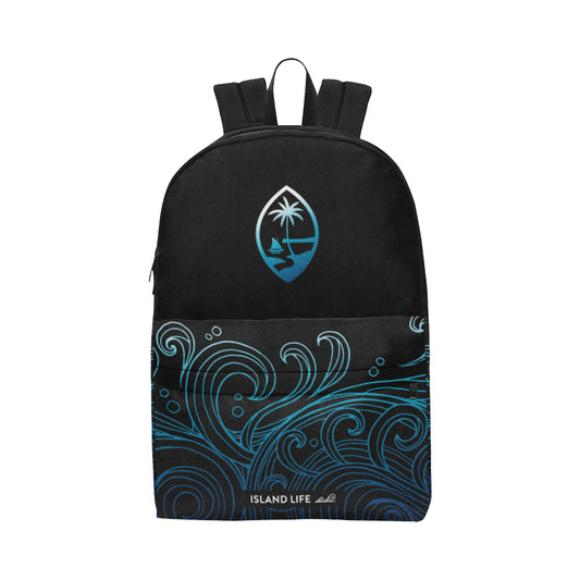 Guam Seal Black Ombre Waves Unisex Classic Backpack