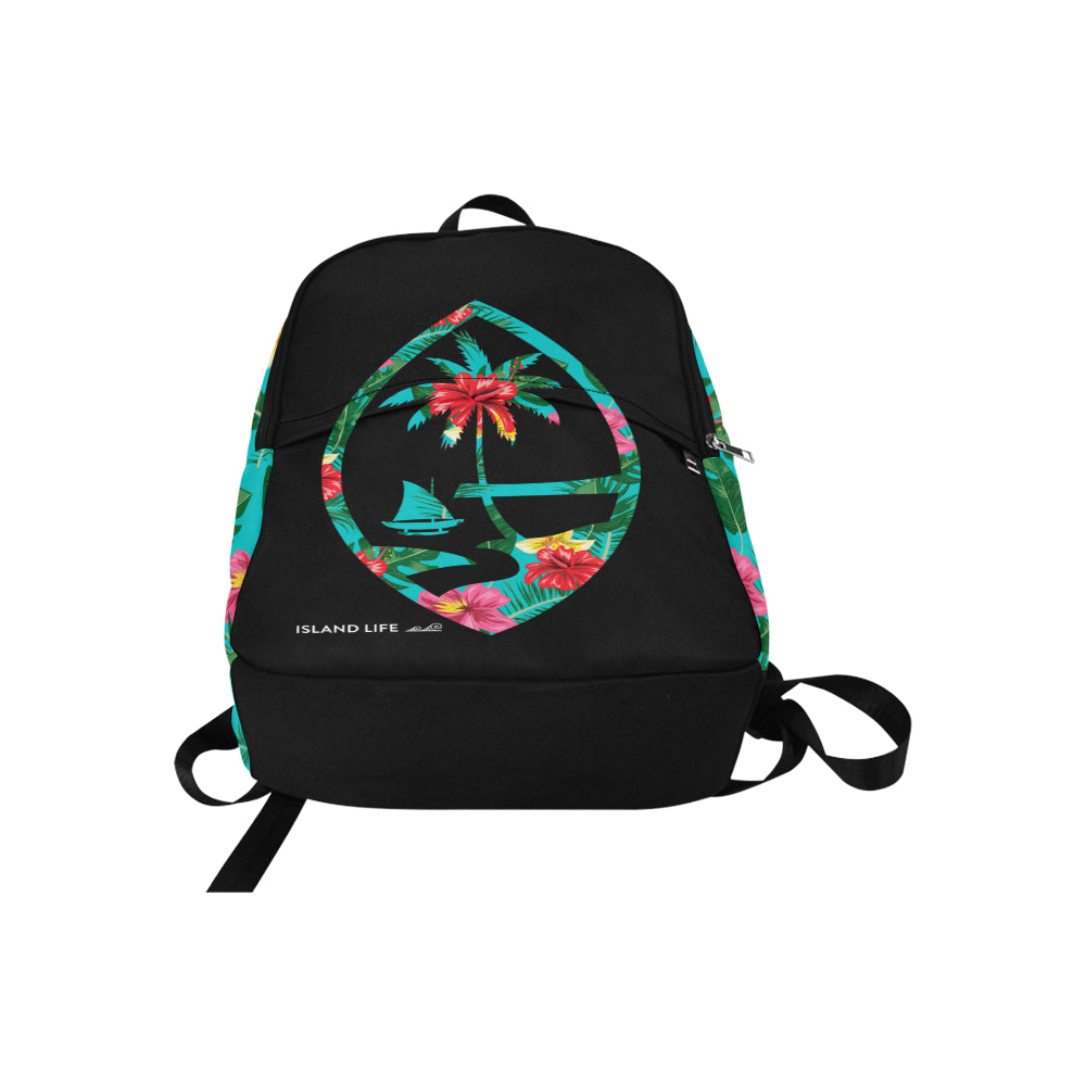 Floral Guam Seal Laptop Backpack