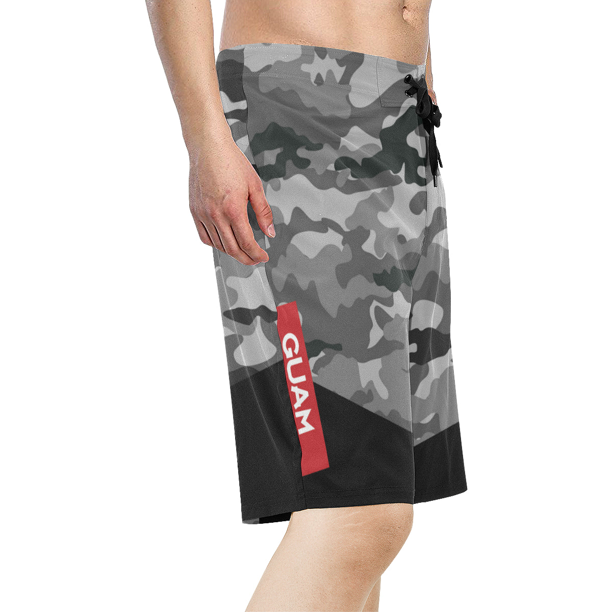 Guam Two-Tone Gray Camo Board Shorts