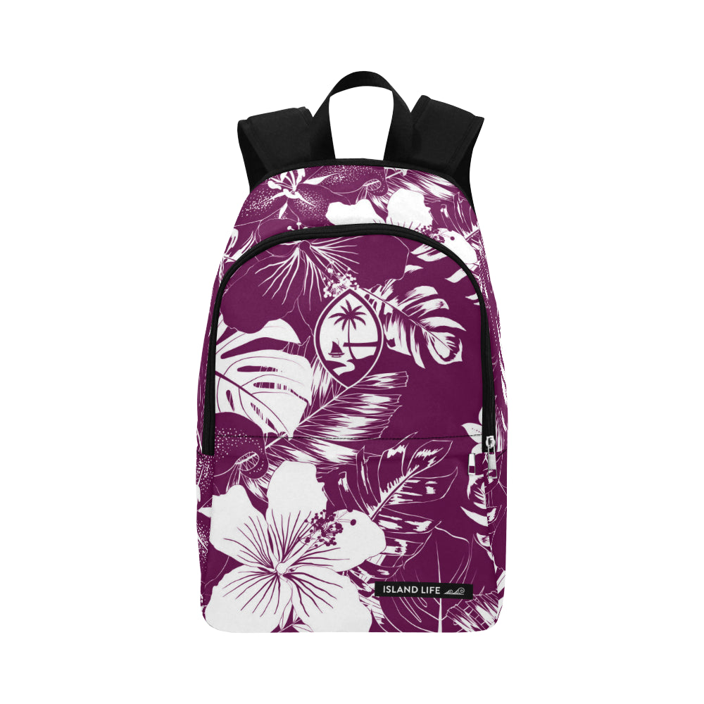 Guam Purple Floral Laptop Backpack