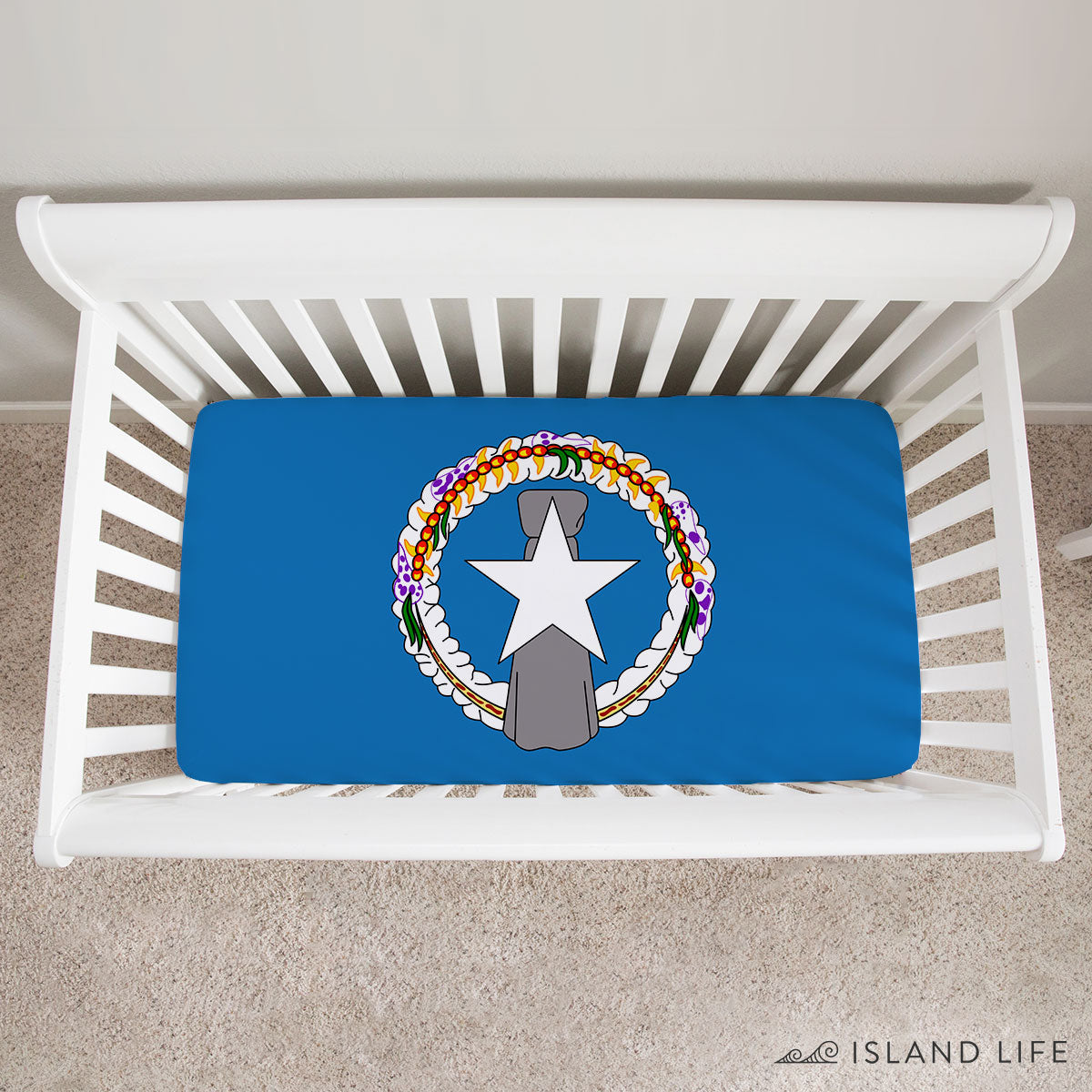CNMI Flag Saipan Tinian Rota Baby Crib Sheet