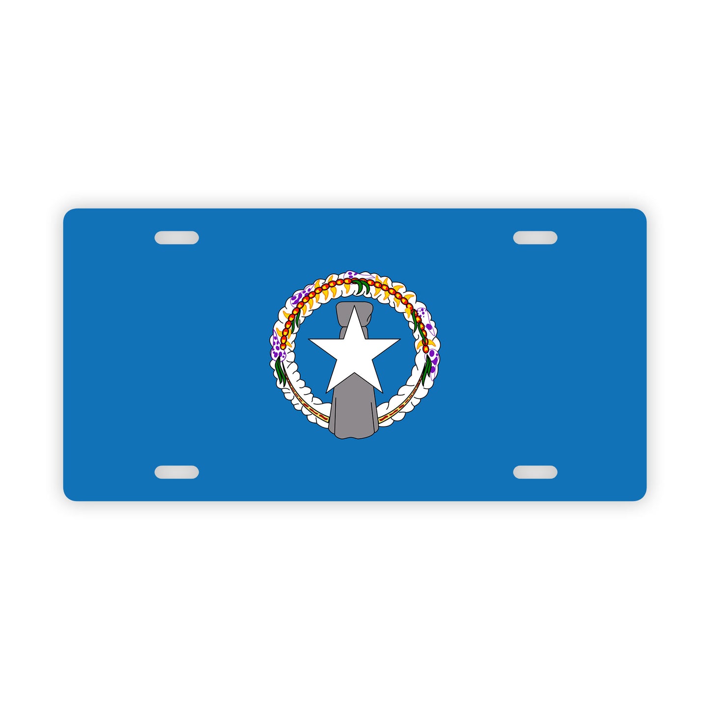 CNMI Flag Saipan Tinian Rota Car License Plate