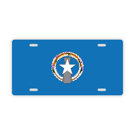 CNMI Flag Saipan Tinian Rota Car License Plate