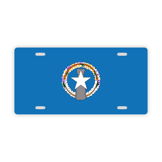 CNMI Flag Saipan Tinian Rota Car License Plate