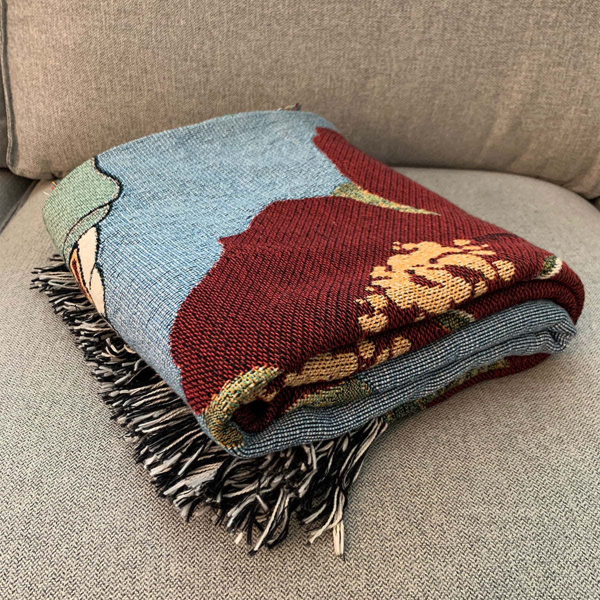 CNMI Seal Hibiscus Paradise Woven Blanket