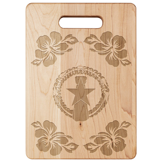 CNMI Seal Hibiscus Maple Cutting Board