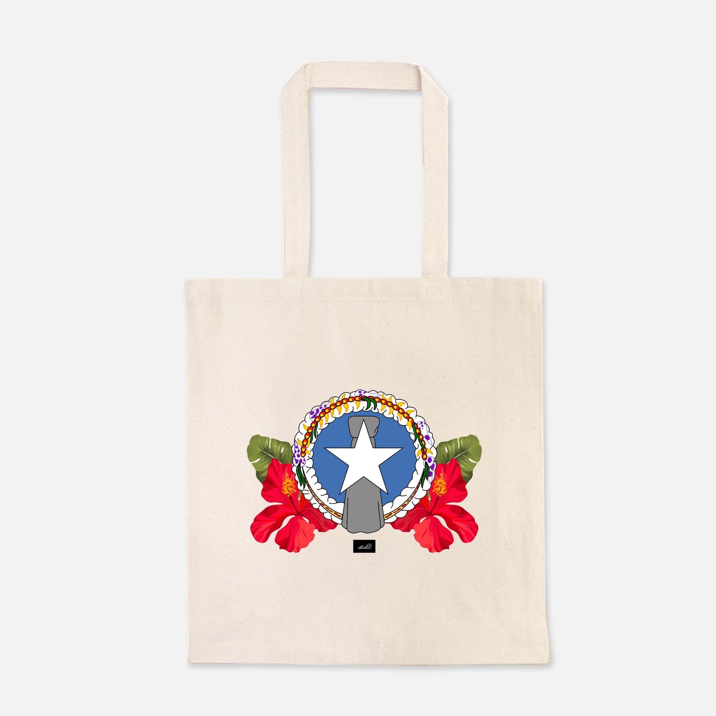CNMI Seal Hibiscus Paradise Heavyweight Tote Bag