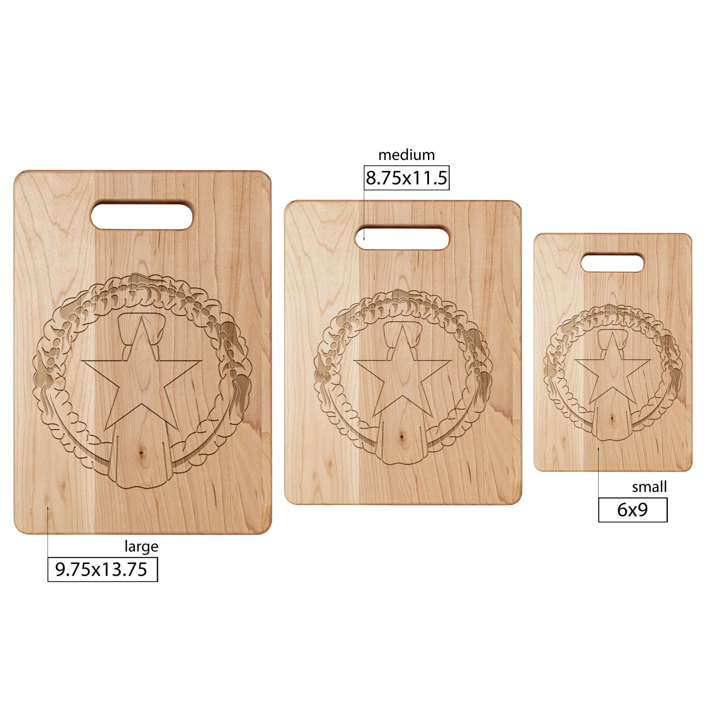 CNMI Seal Saipan Tinian Rota Maple Cutting Board