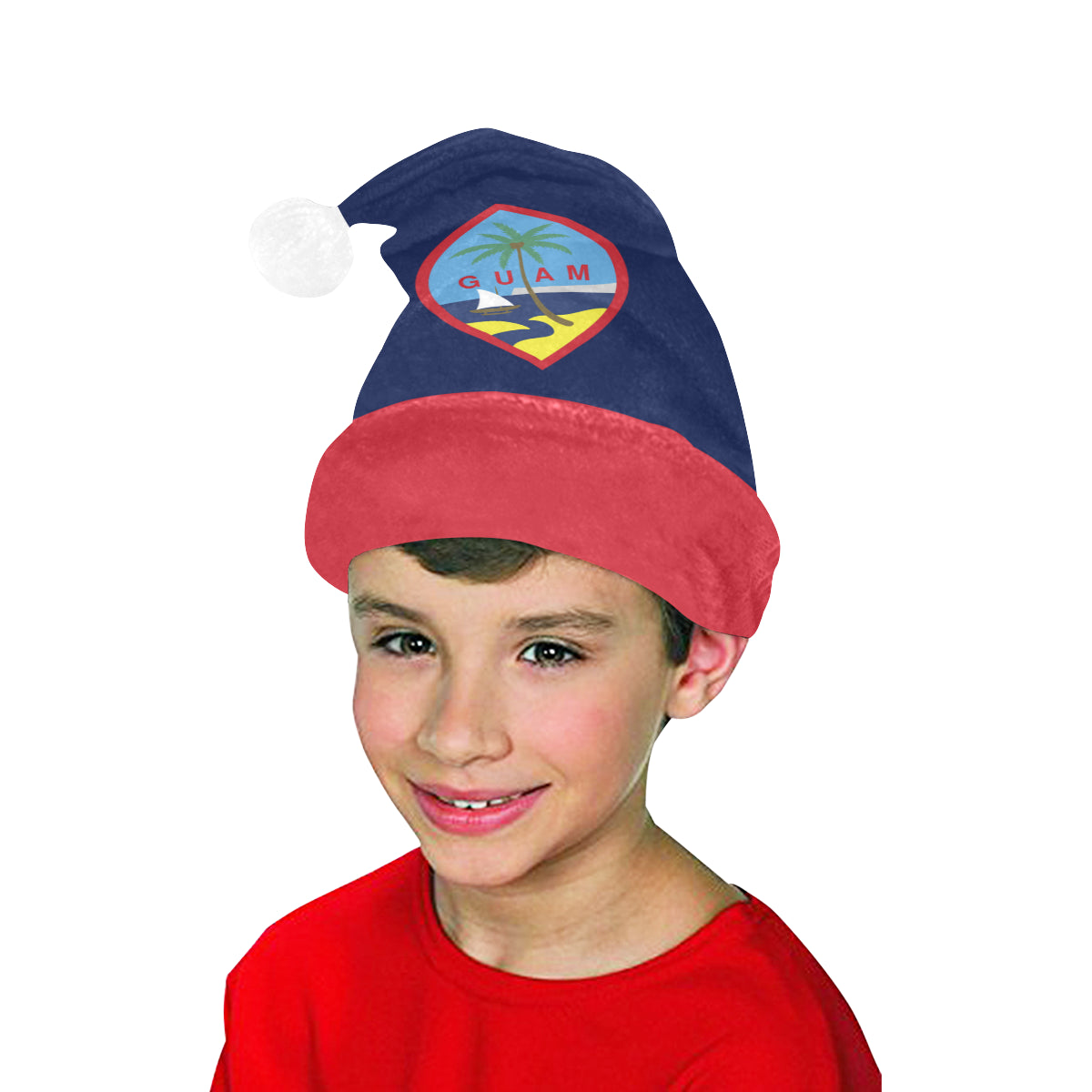 Guam Flag Christmas Santa Hat