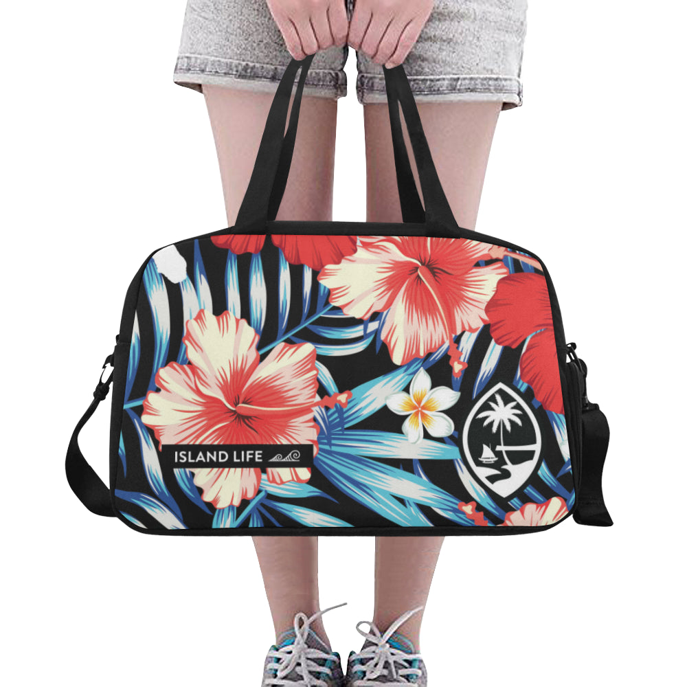Guam Tropical Floral Fitness Gym Bag