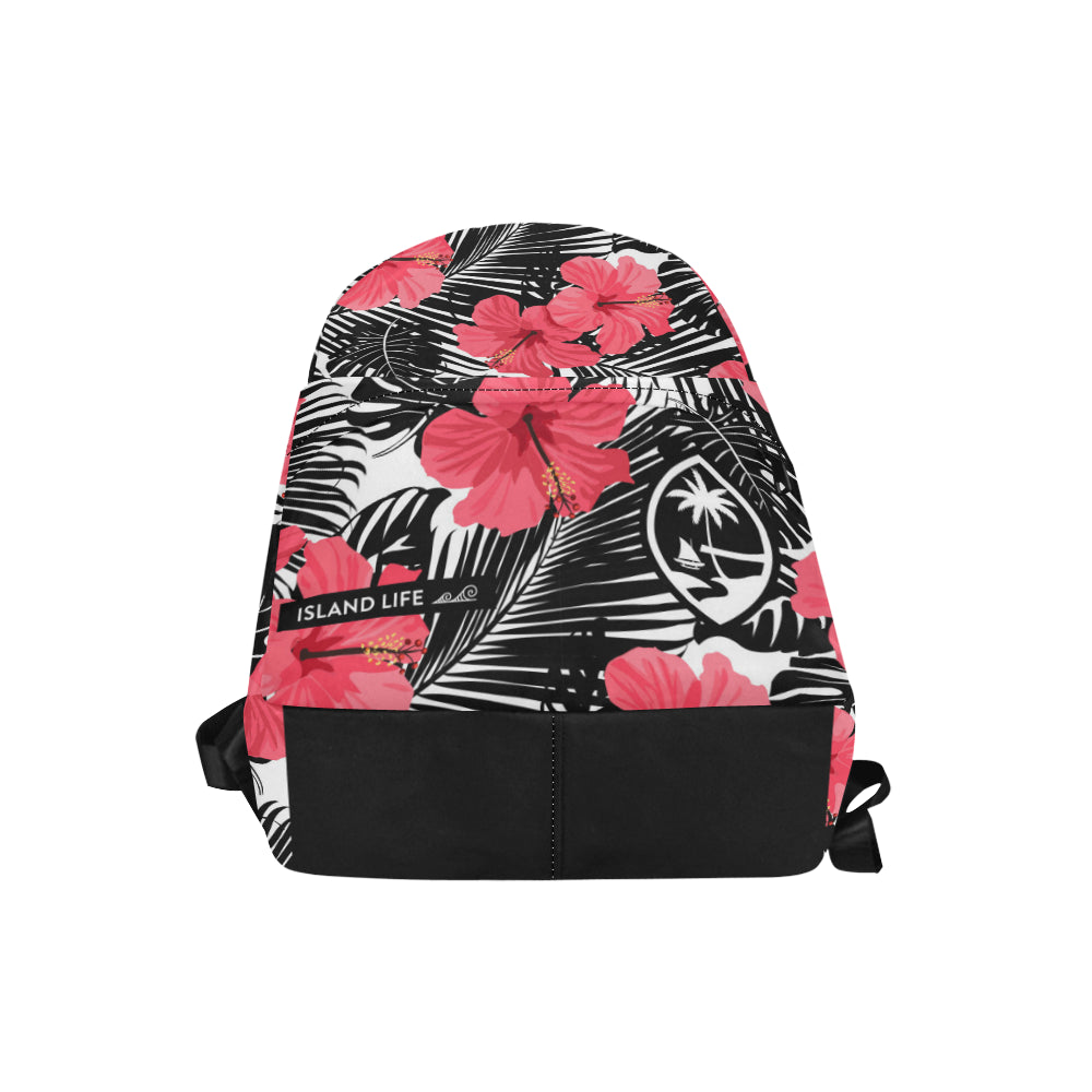 Guam Pink Black Hibiscus Leaves Unisex Classic Backpack