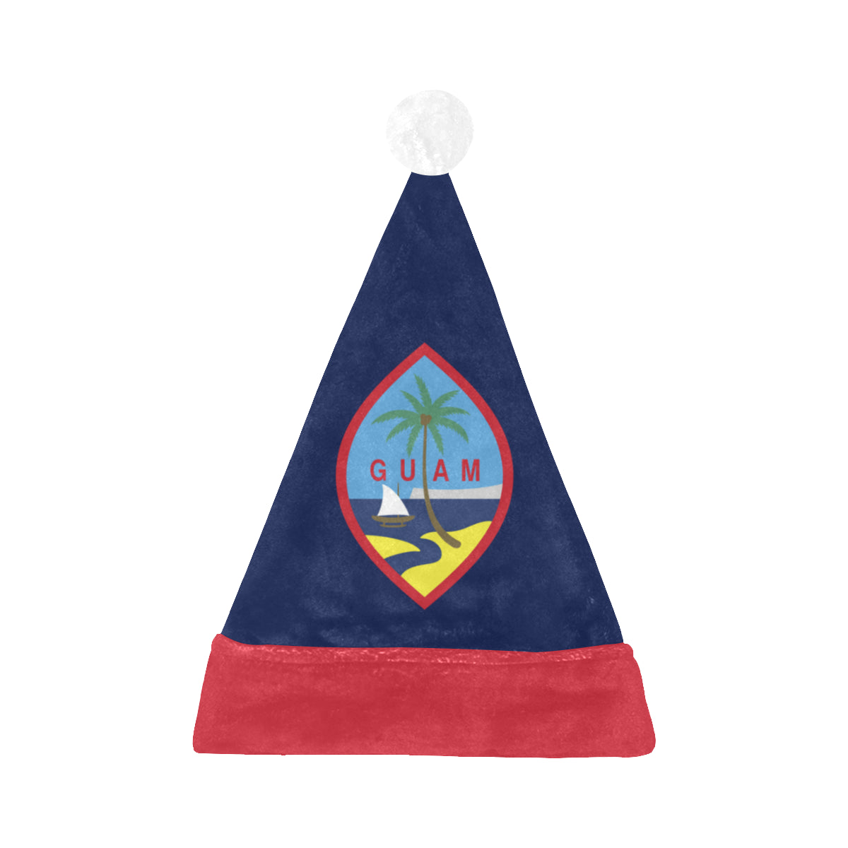 Guam Flag Christmas Santa Hat