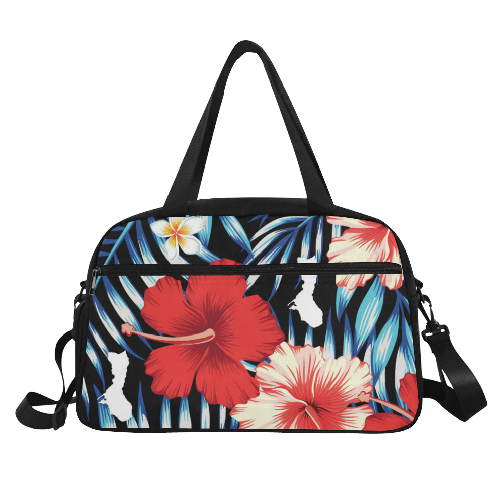 Guam Tropical Floral Fitness Gym Bag