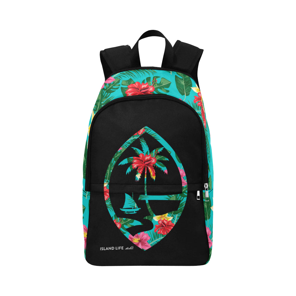 Floral Guam Seal Laptop Backpack
