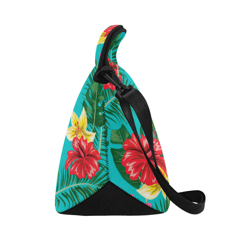 Floral Guam Neoprene Lunch Bag Large