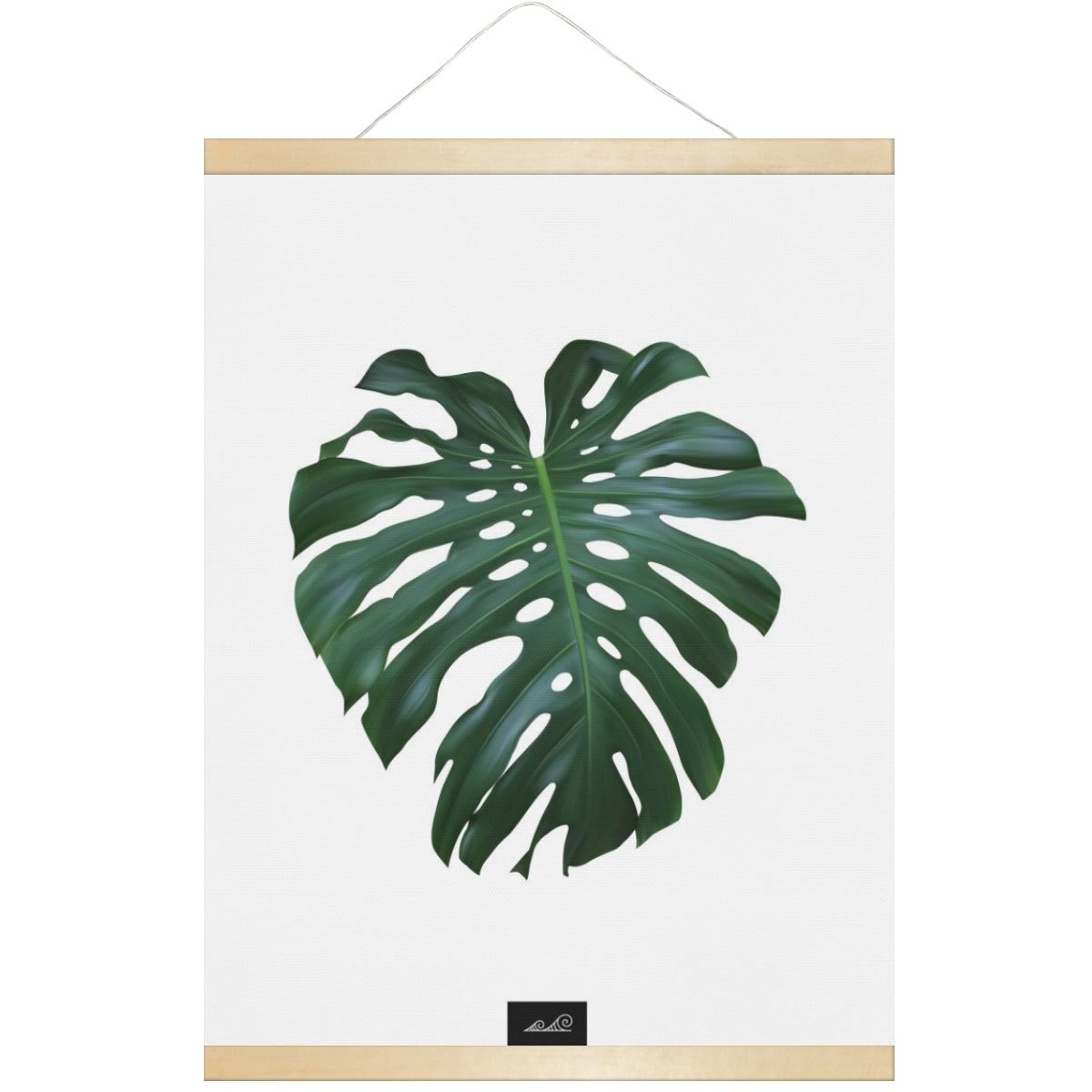 Lemai Leaf Guam CNMI Hanging Canvas Poster with Wood Frame