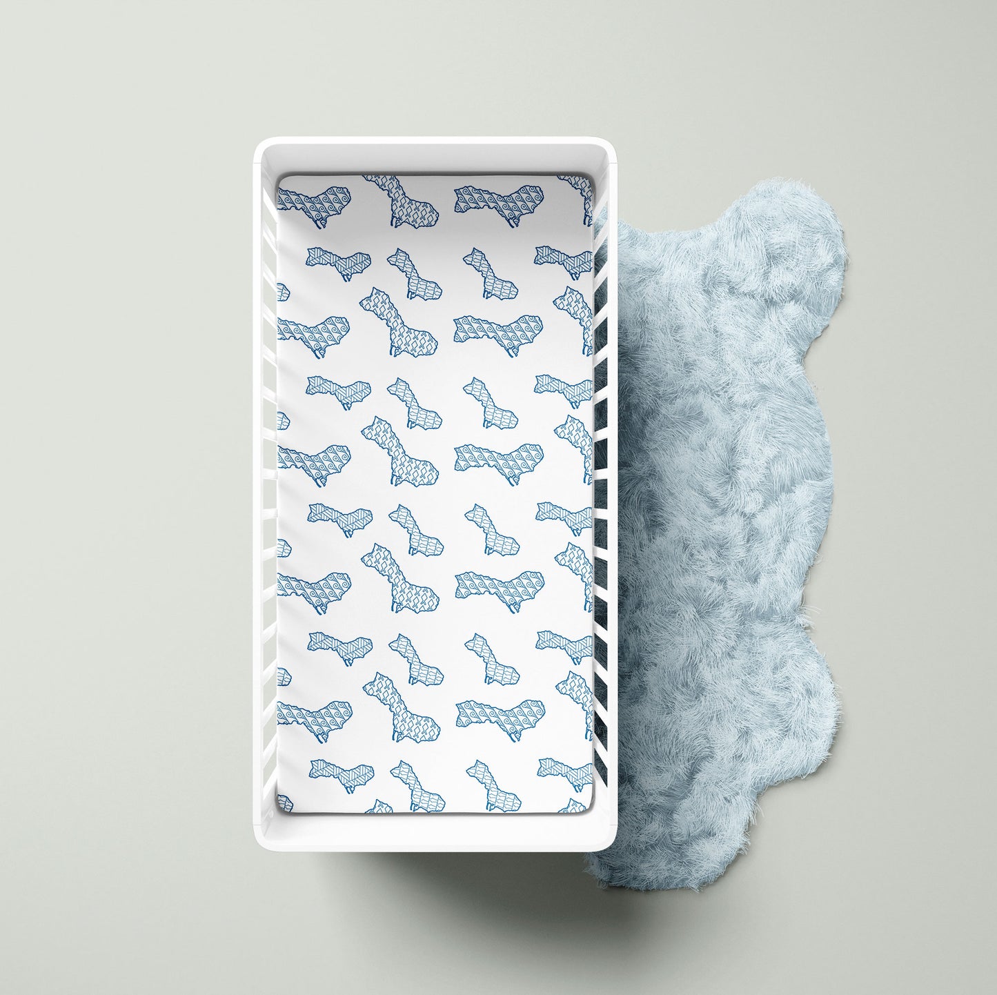 Islands of Guam Blue Baby Crib Sheet