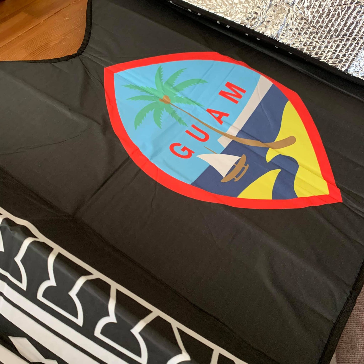 Guam Seal Tribal Black Car Sun Shade