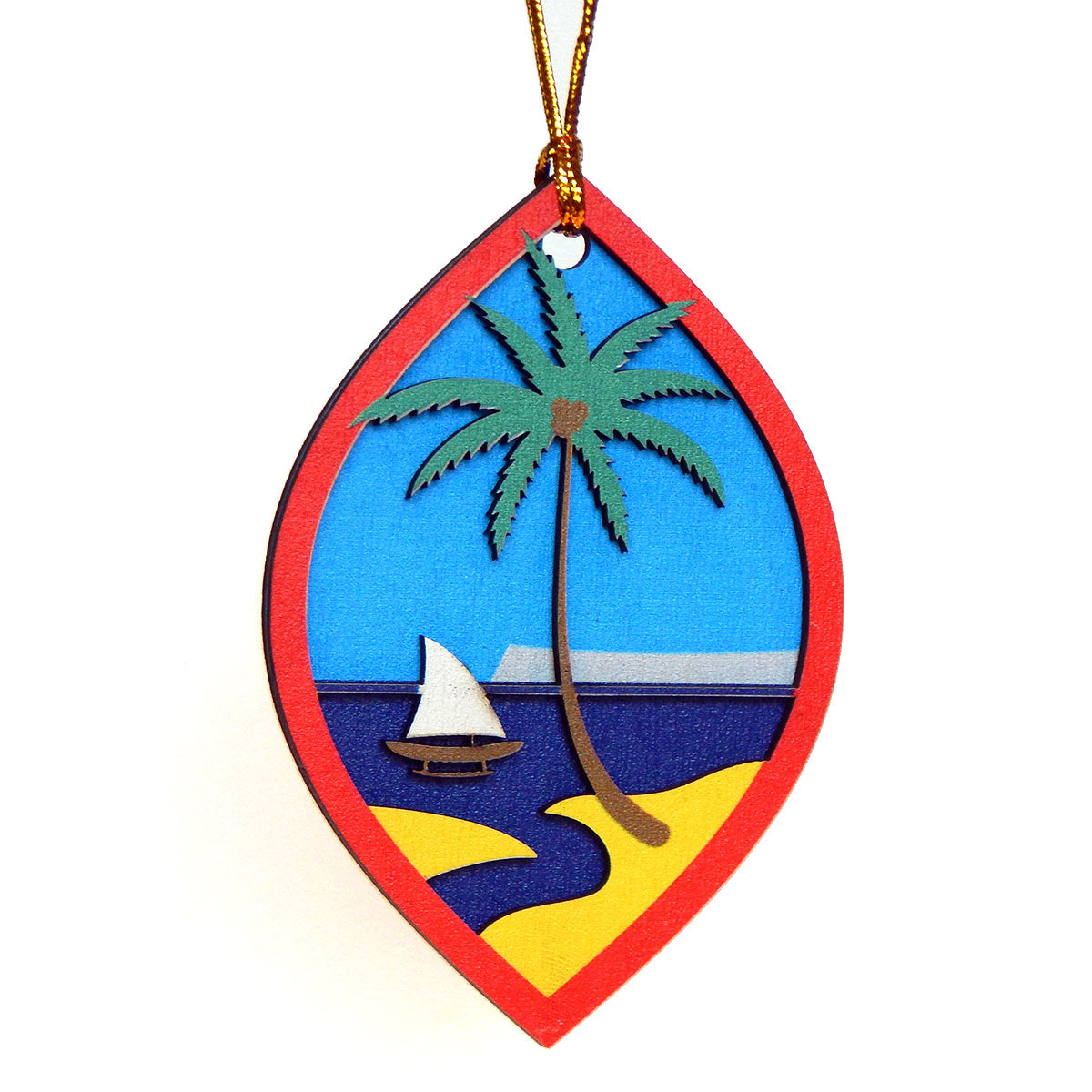 Guam Seal Layered Wood Ornament