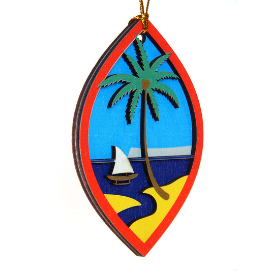 Guam Seal Layered Wood Ornament