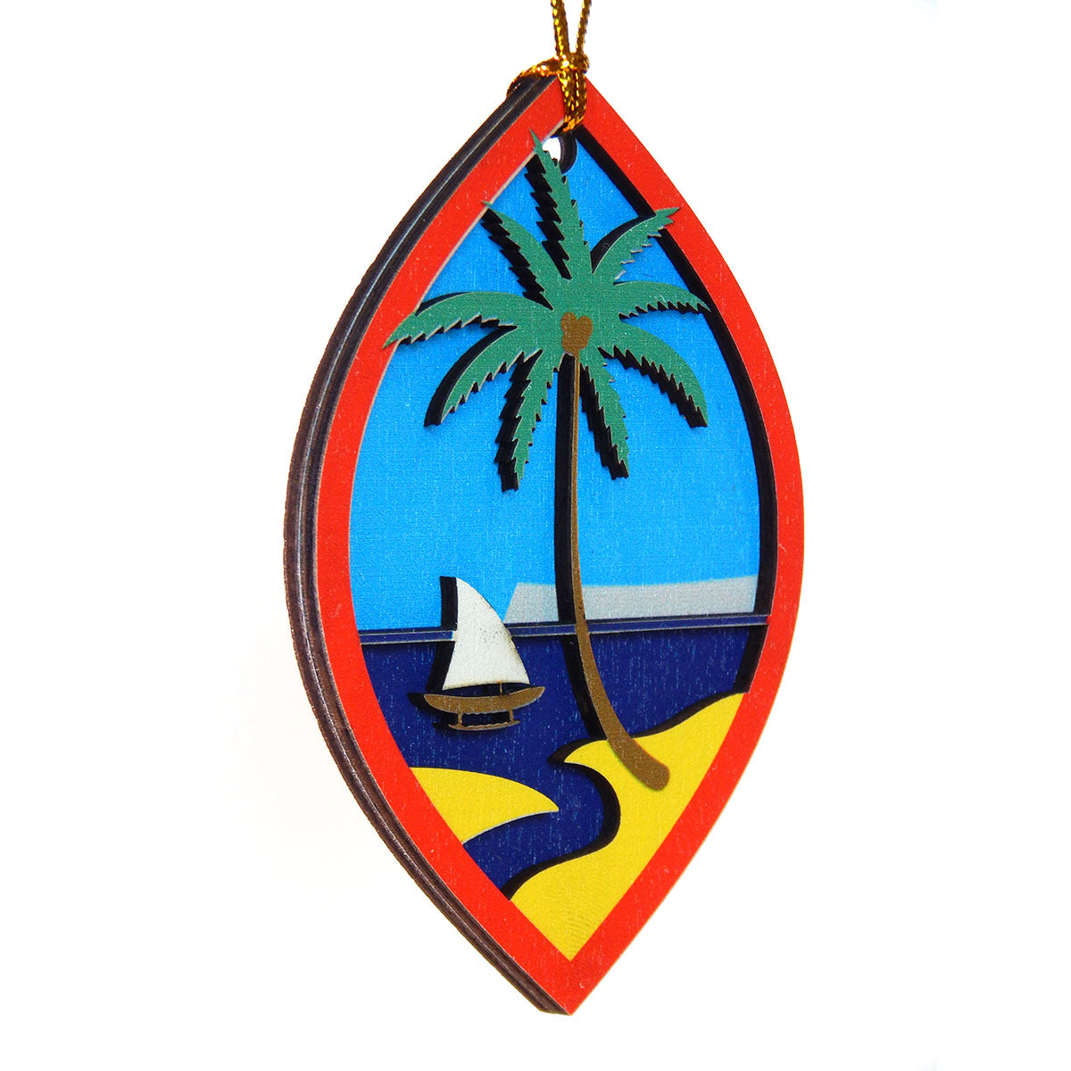 Guam Seal Layered Wood Ornament