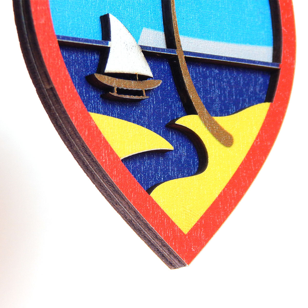 Guam Seal Layered Wood Ornament