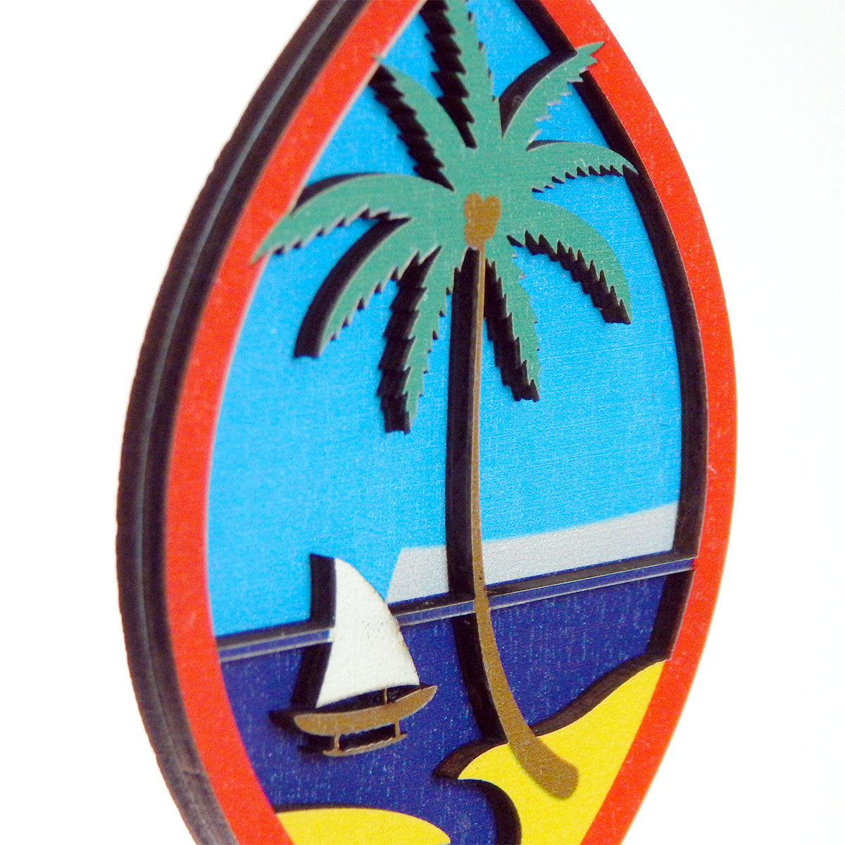 Guam Seal Layered Wood Ornament