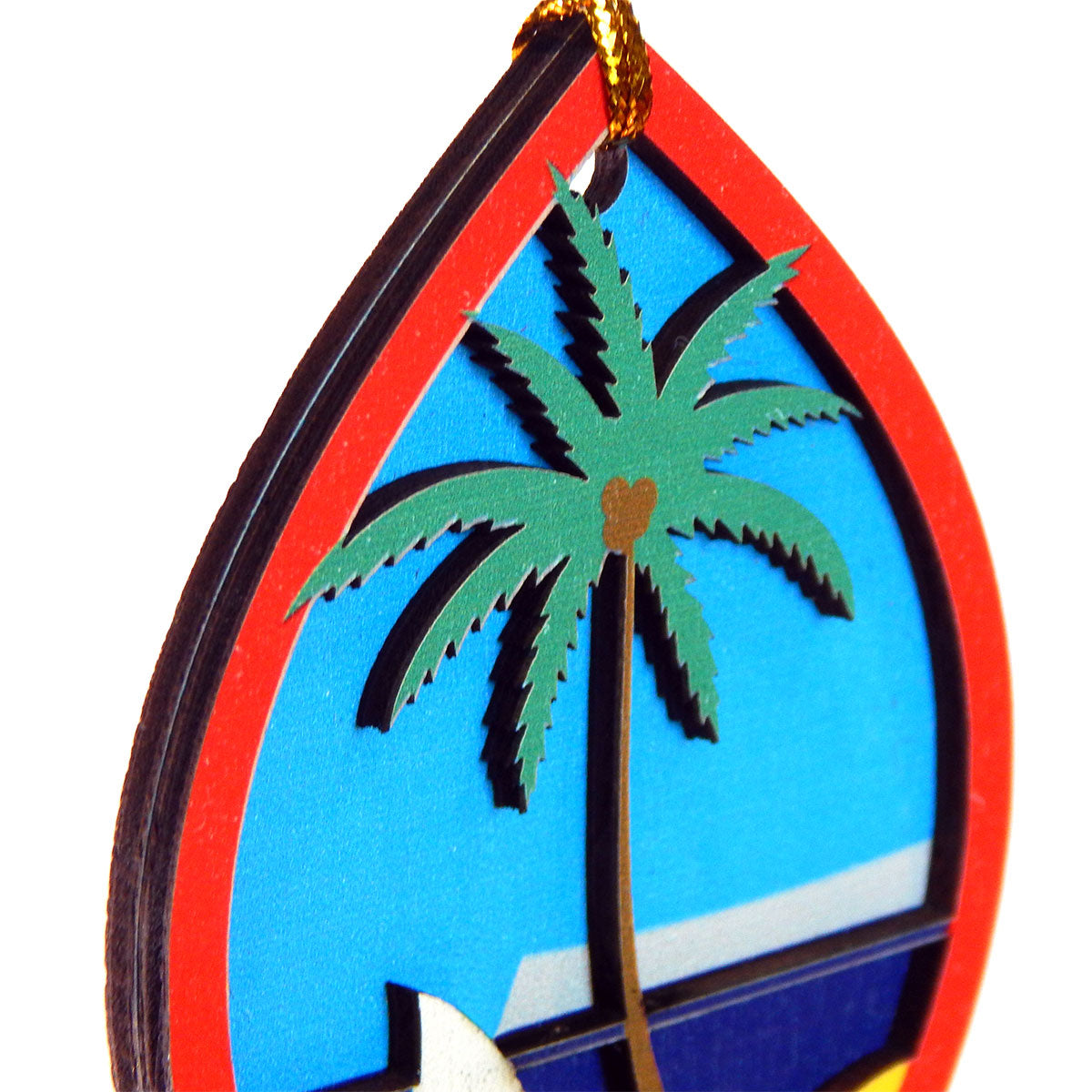 Guam Seal Layered Wood Ornament
