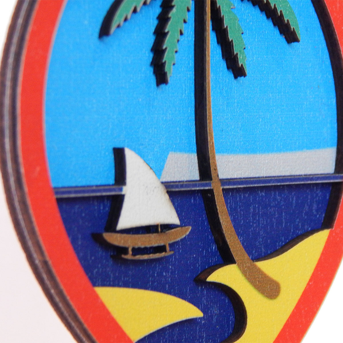Guam Seal Layered Wood Ornament