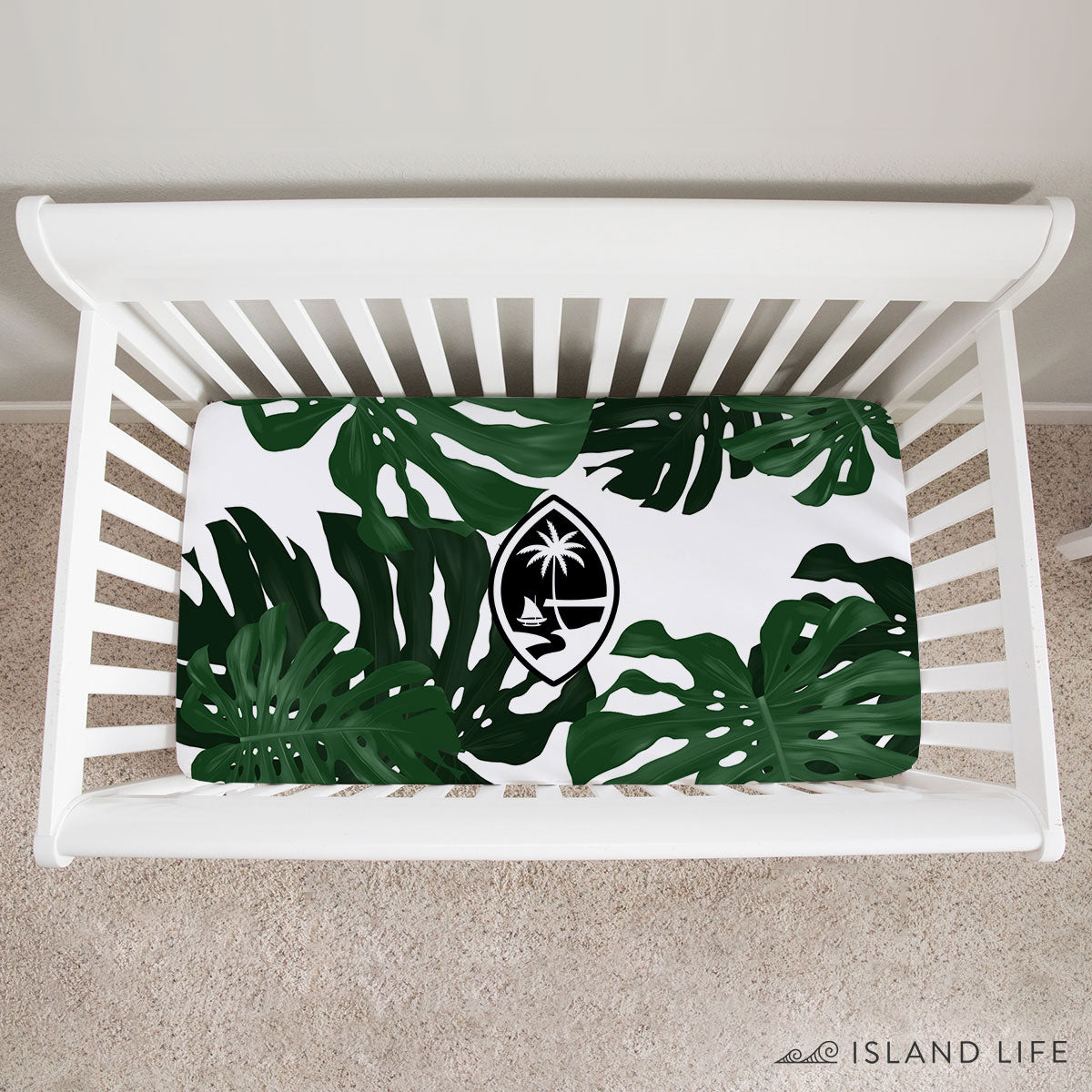 Guam Lemai Leaves Baby Crib Sheet