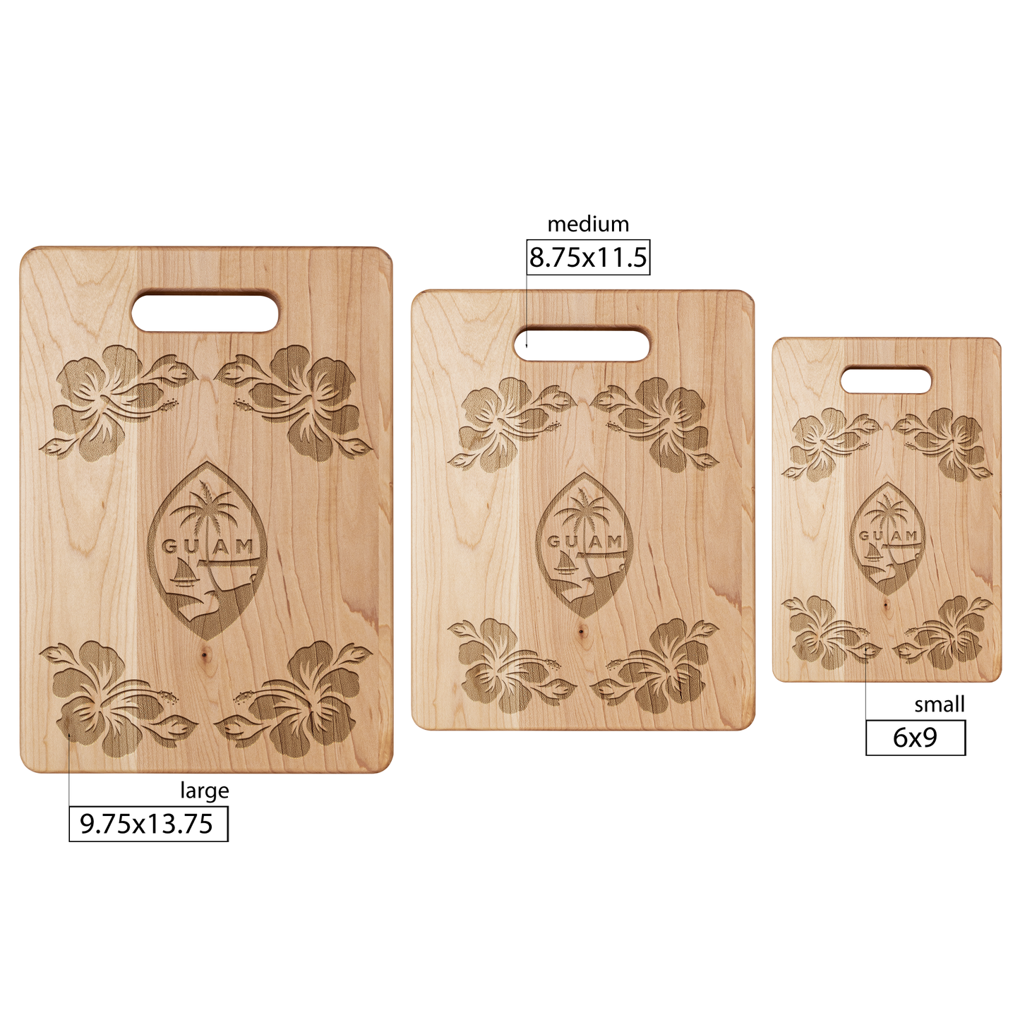 Guam Seal Hibiscus Maple Cutting Board