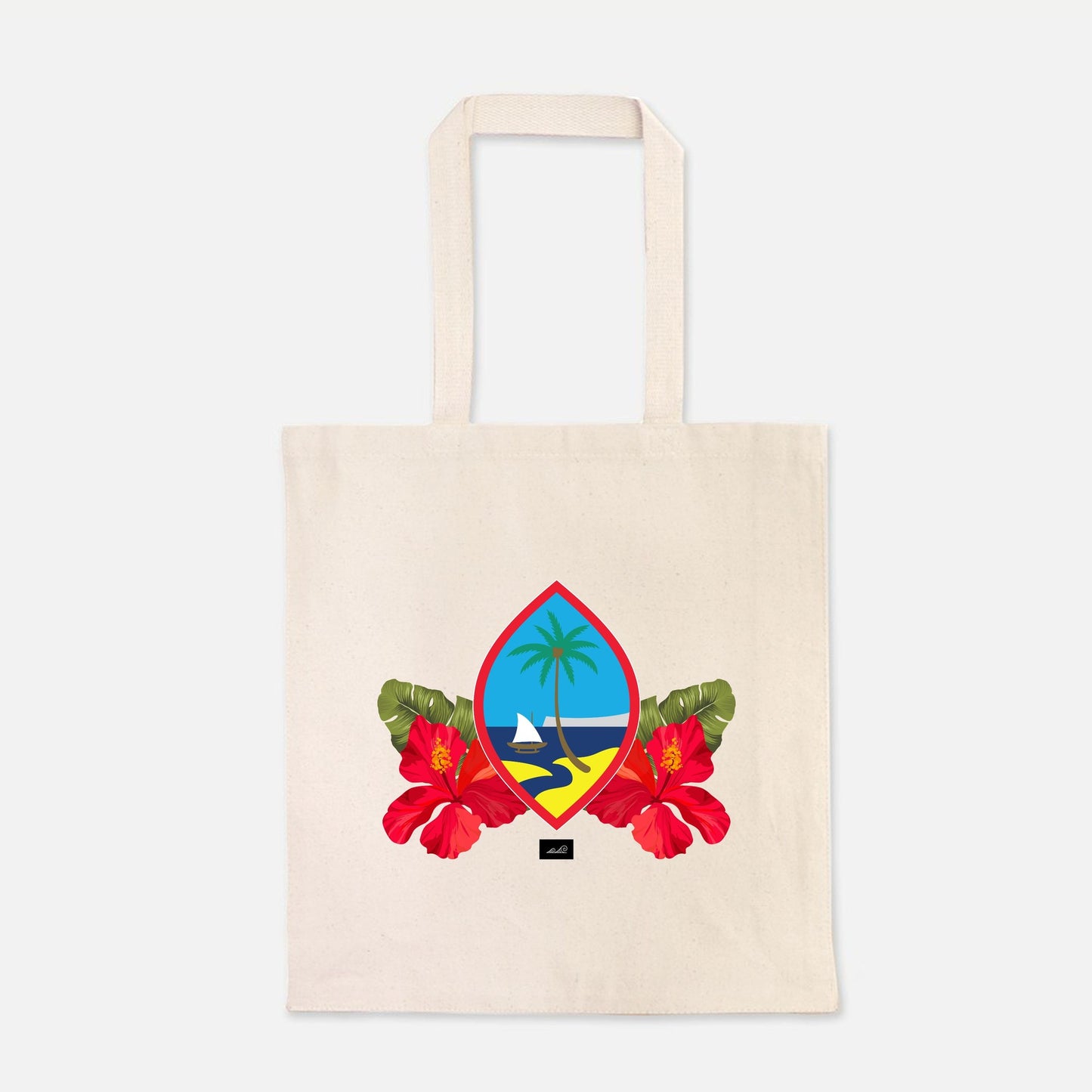 Guam Seal Hibiscus Paradise Heavyweight Tote Bag
