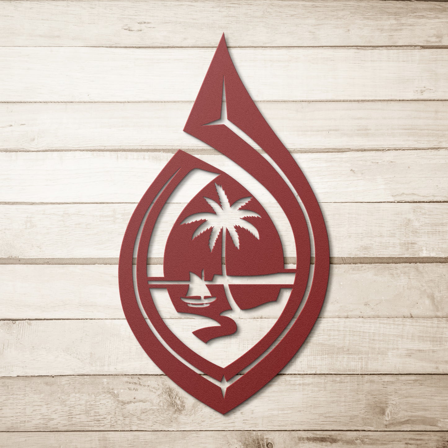 Guam Seal Hook Metal Wall Decor Sign