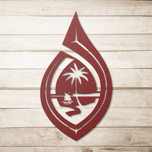 Guam Seal Hook Metal Wall Decor Sign