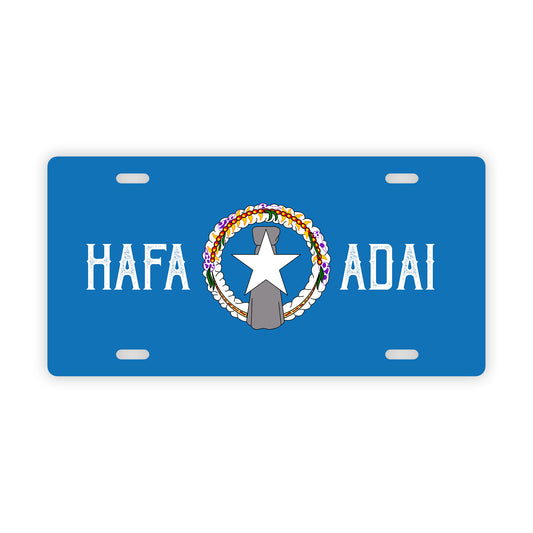 Hafa Adai CNMI Flag Saipan Tinian Rota Car License Plate