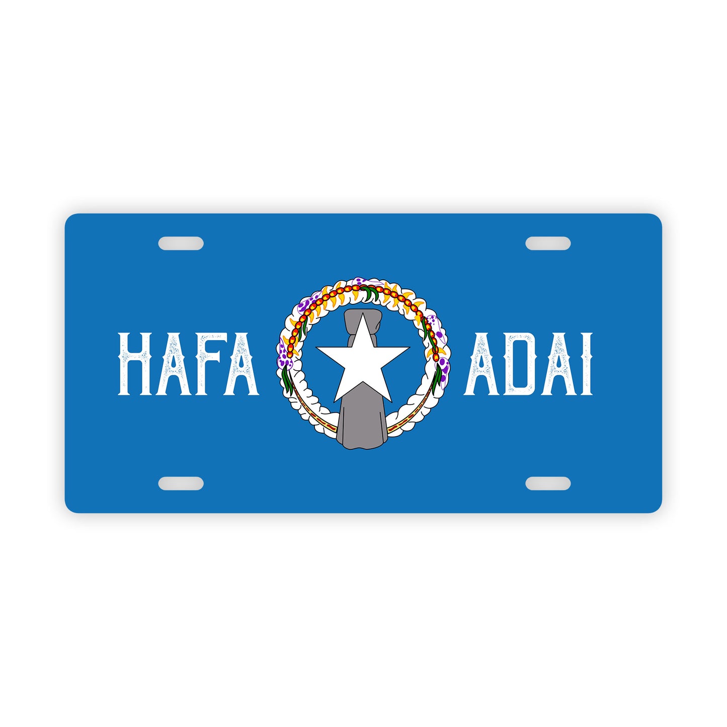 Hafa Adai CNMI Flag Saipan Tinian Rota Car License Plate