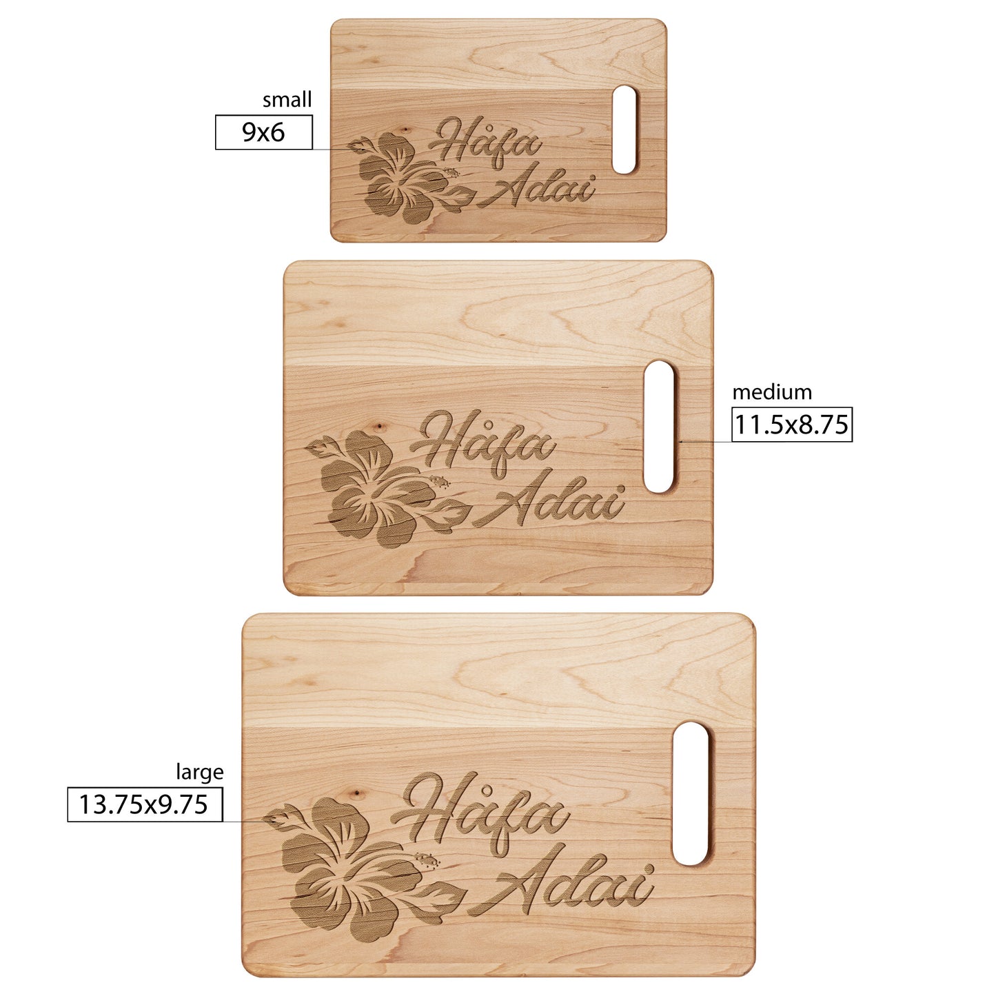 Hafa Adai Guam CNMI Hibiscus Maple Cutting Board