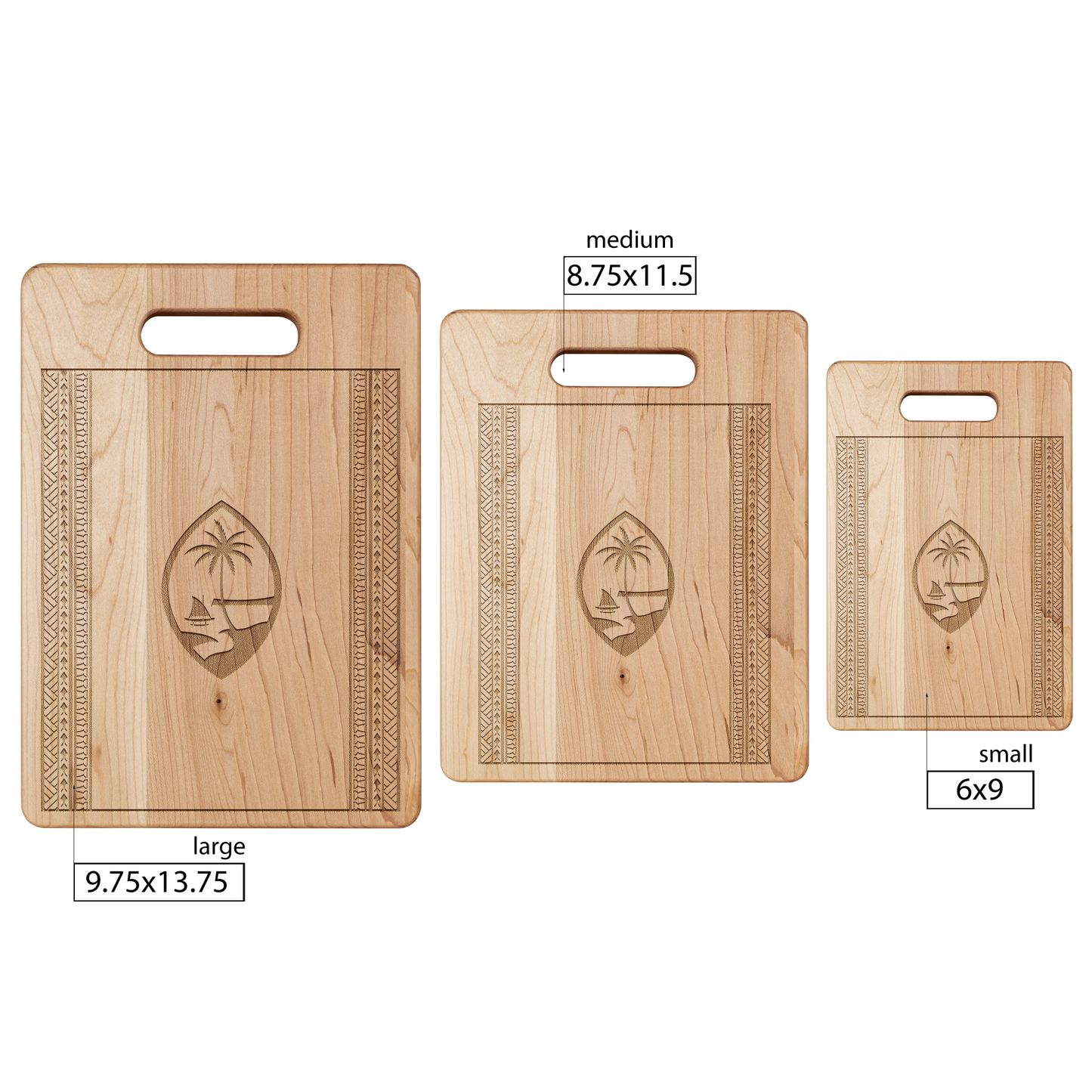 Guam Seal Tribal Maple Cutting Board